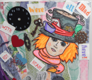 close view of the Mad Hatter